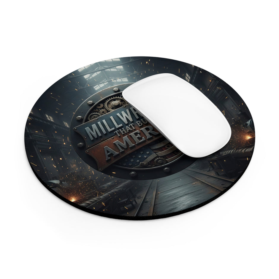 Millwrights That Build America Round Mouse Pad MP1015
