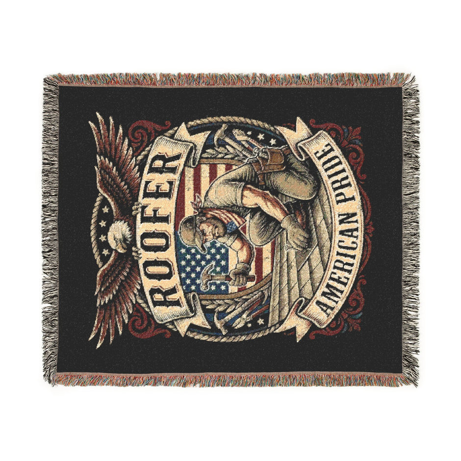 Roofer American Pride Woven Blanket — Tradesman Throw
