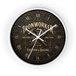 Ironworker Vintage Wall Clock — Structural Steel Erection & Rigging Decor - DCA0388