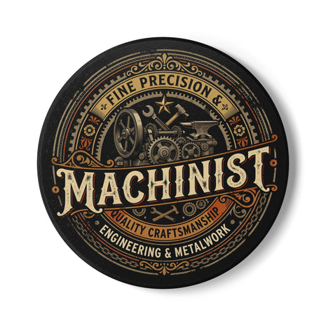 Machinist Ceramic Coaster — Vintage Engineering & Metalwork Design - DCA0412