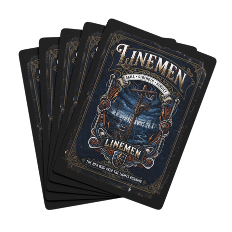 Linemen Tribute Poker Deck — Vintage Electrician Playing Cards - DCA0357