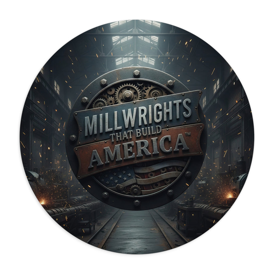 Millwrights That Build America Round Mouse Pad MP1015