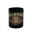Millwright Industrial Logo Black Coffee Mug – Maintenance & Repair Tool Emblem (11oz/15oz) - DCA0280