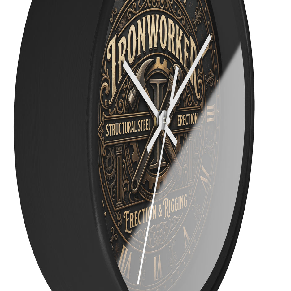 Ironworker Vintage Wall Clock — Structural Steel Erection & Rigging Decor - DCA0388