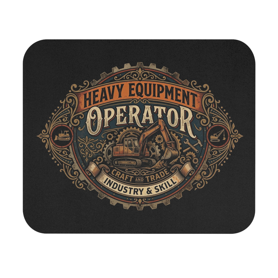 Heavy Equipment Operator Mouse Pad — Vintage Excavator Design - DCA0276