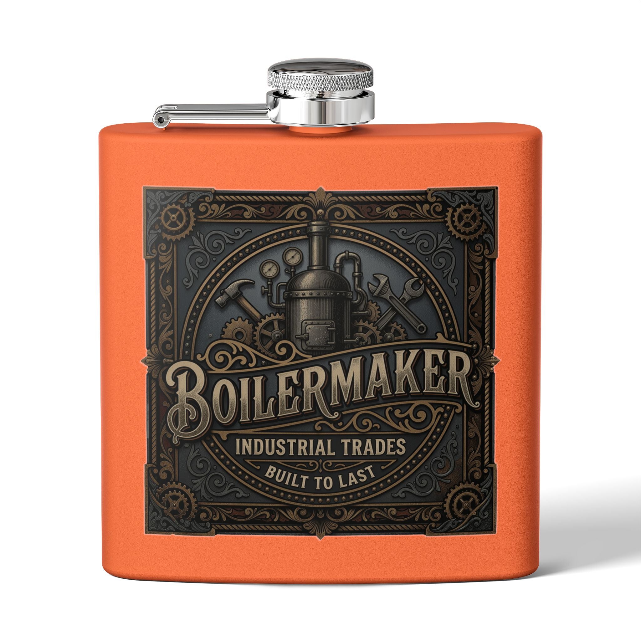 Boilermaker Flask: Industrial Trades, Built to Last' Stainless Steel 6oz - DCA0419