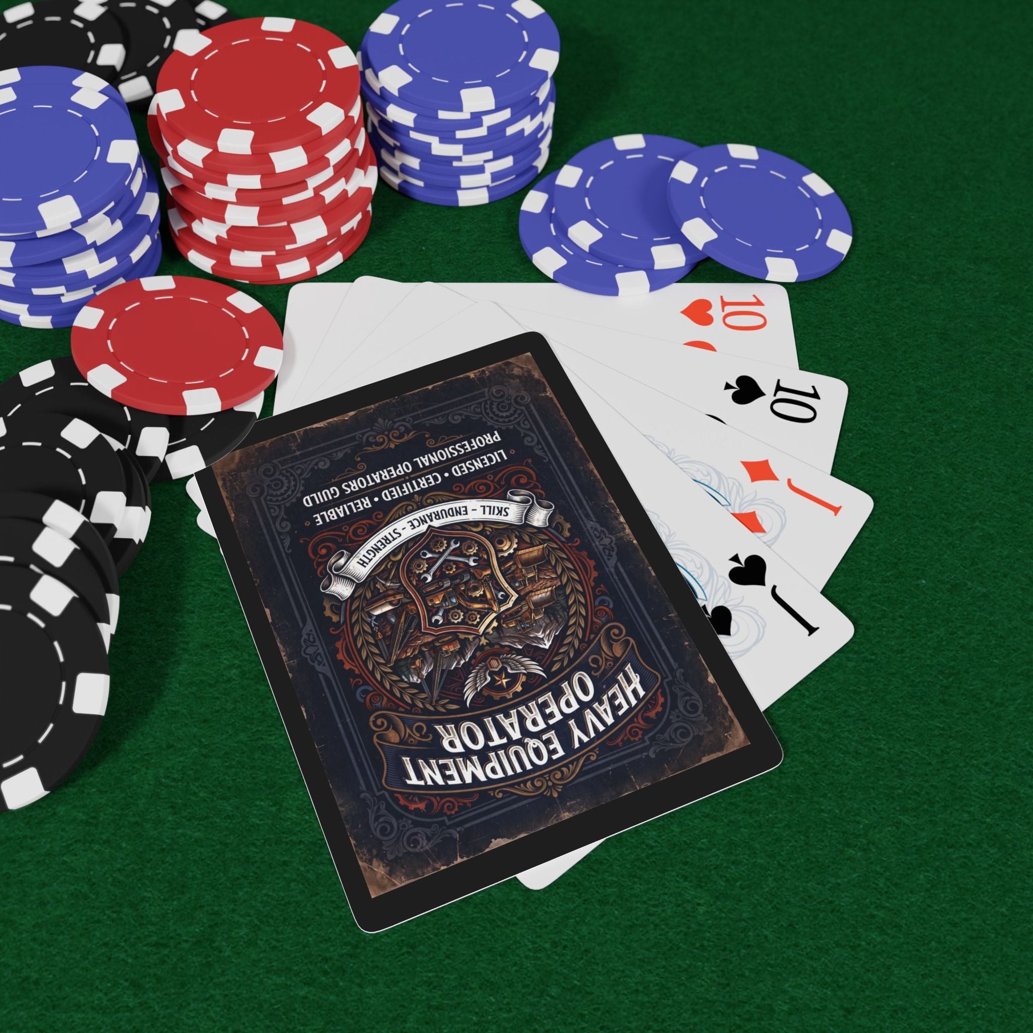 Heavy Equipment Operator Poker Playing Cards — Vintage Industrial Deck - DCA0356