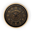 Millwright Vintage Industrial Wall Clock — Steampunk Workshop Decor - DCA0392