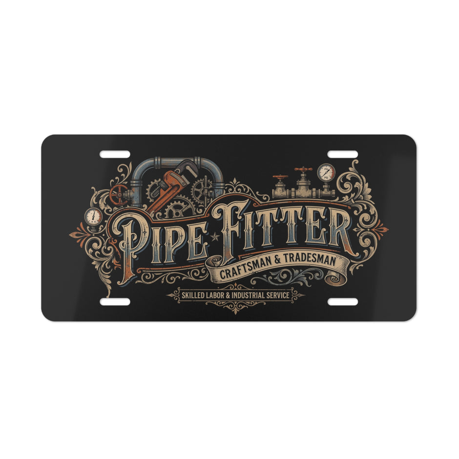 Pipe Fitter Vanity Plate – Craftsman & Tradesman Decorative License Plate - DCA0325