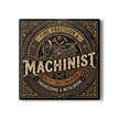 Machinist Ceramic Coaster — Vintage Engineering & Metalwork Design - DCA0412