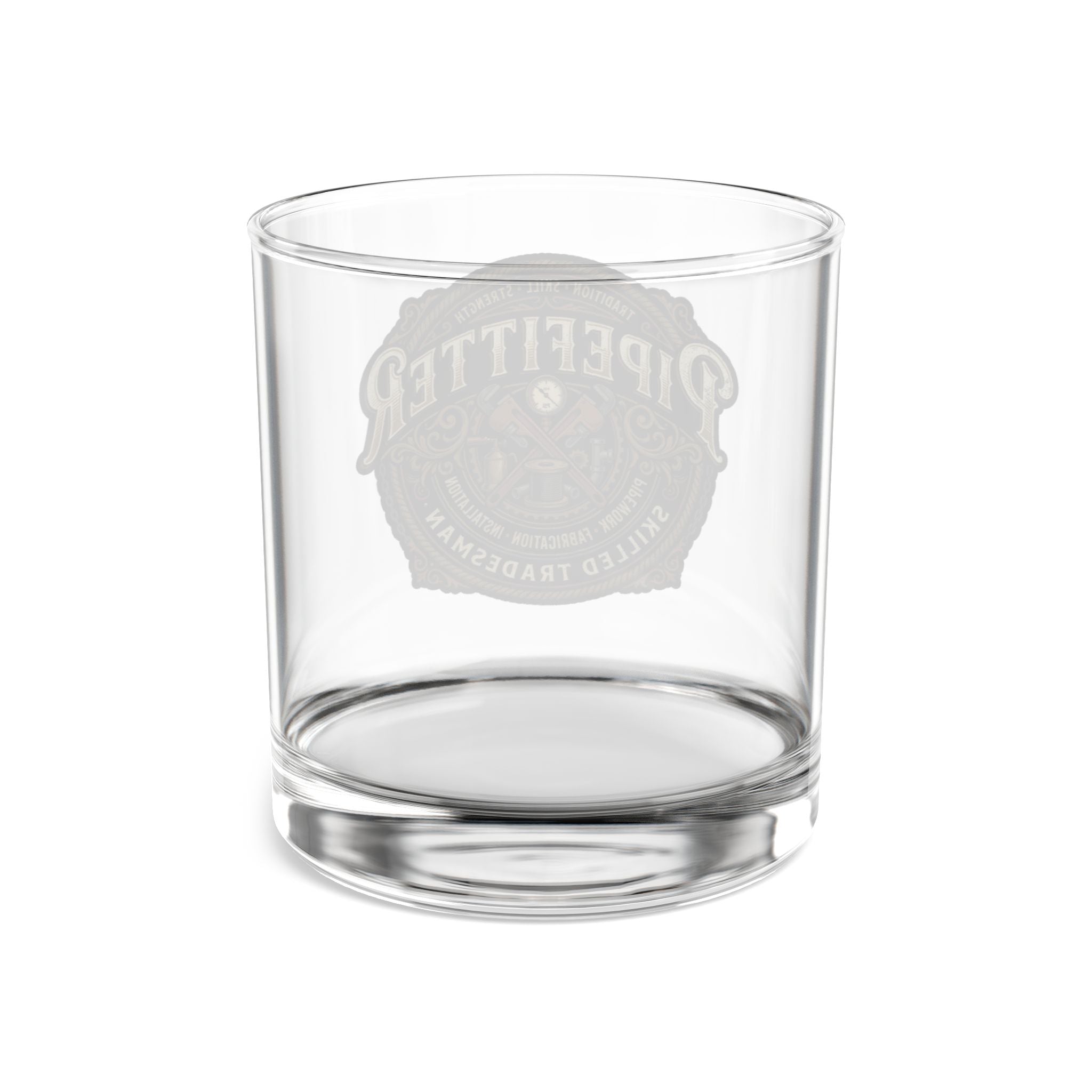 Pipefitter Rocks Glass – 10 oz Skilled Tradesman Whiskey Glass - DCA206