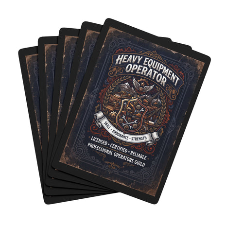 Heavy Equipment Operator Poker Playing Cards — Vintage Industrial Deck - DCA0356