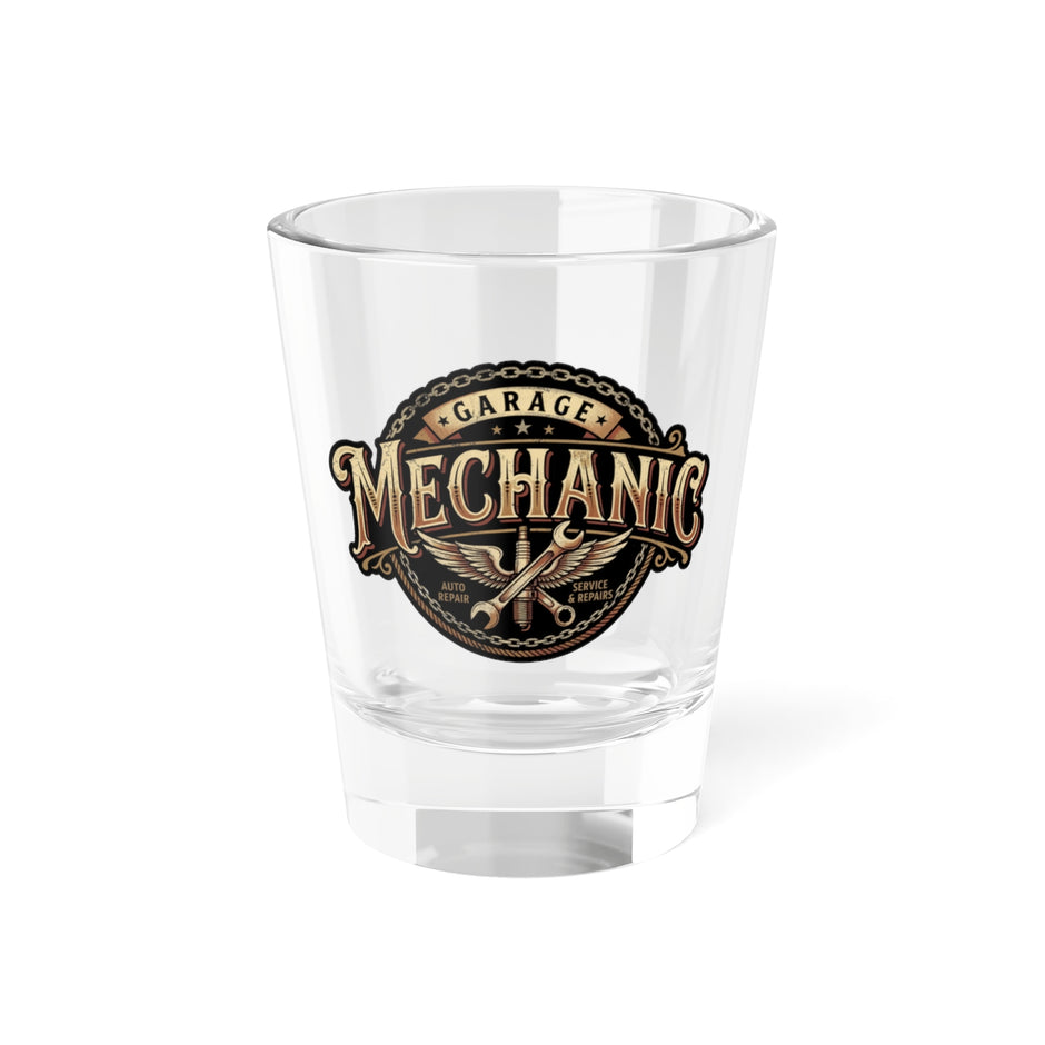 Mechanic Garage Vintage Logo Shot Glass — 1.5 oz - DCA0163
