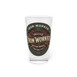 Iron Worker Pint Glass — Skilled Iron Worker Vintage Logo 16oz - DCA0257