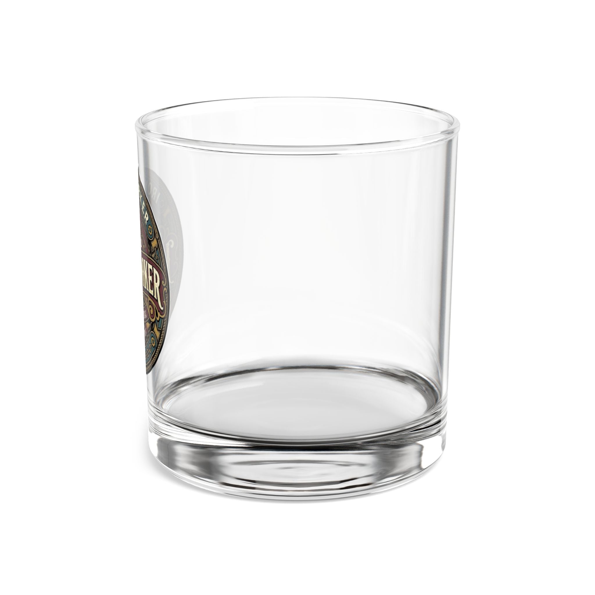 Iron Worker 10oz Rocks Glass — Skilled Iron Worker Vintage Badge Whiskey Glass - DCA0258