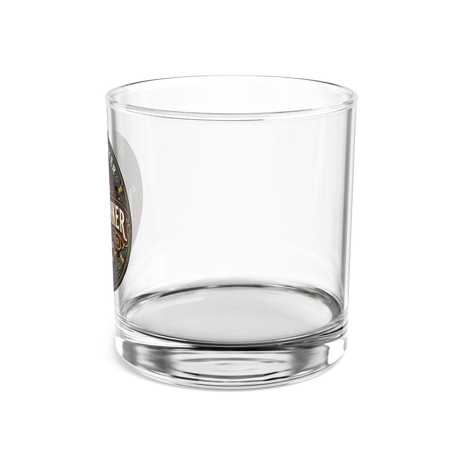 Iron Worker 10oz Rocks Glass — Skilled Iron Worker Vintage Badge Whiskey Glass - DCA0258