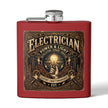 Electrician Licensed & Bonded Flask – 6oz Stainless Steel Hip Flask (Power • Lighting • Repairs) - DCA0421