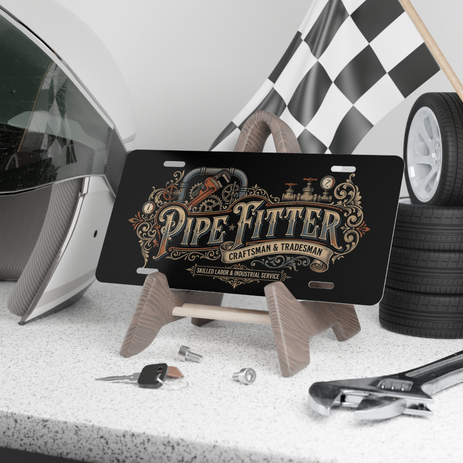 Pipe Fitter Vanity Plate – Craftsman & Tradesman Decorative License Plate - DCA0325