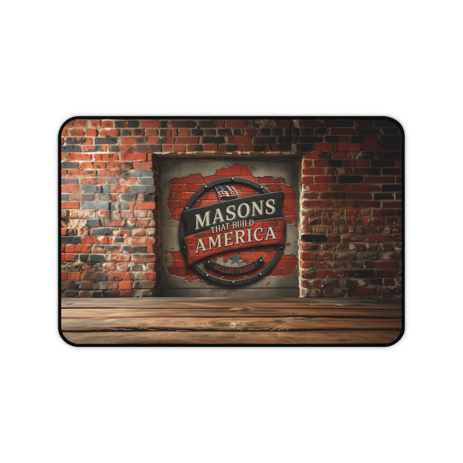 Masons That Build America Desk Mat Mouse Pad