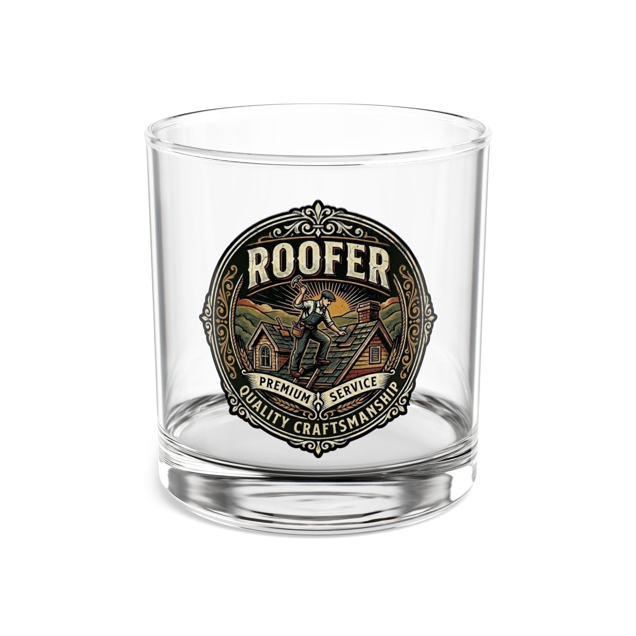 Roofer Whiskey Glass - 10oz Rocks Glass - DCA0316