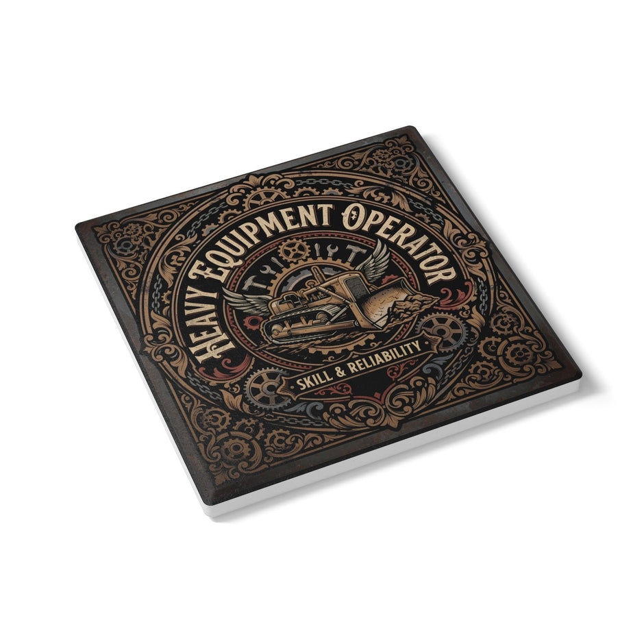 Heavy Equipment Operator Ceramic Coaster — DCA0288
