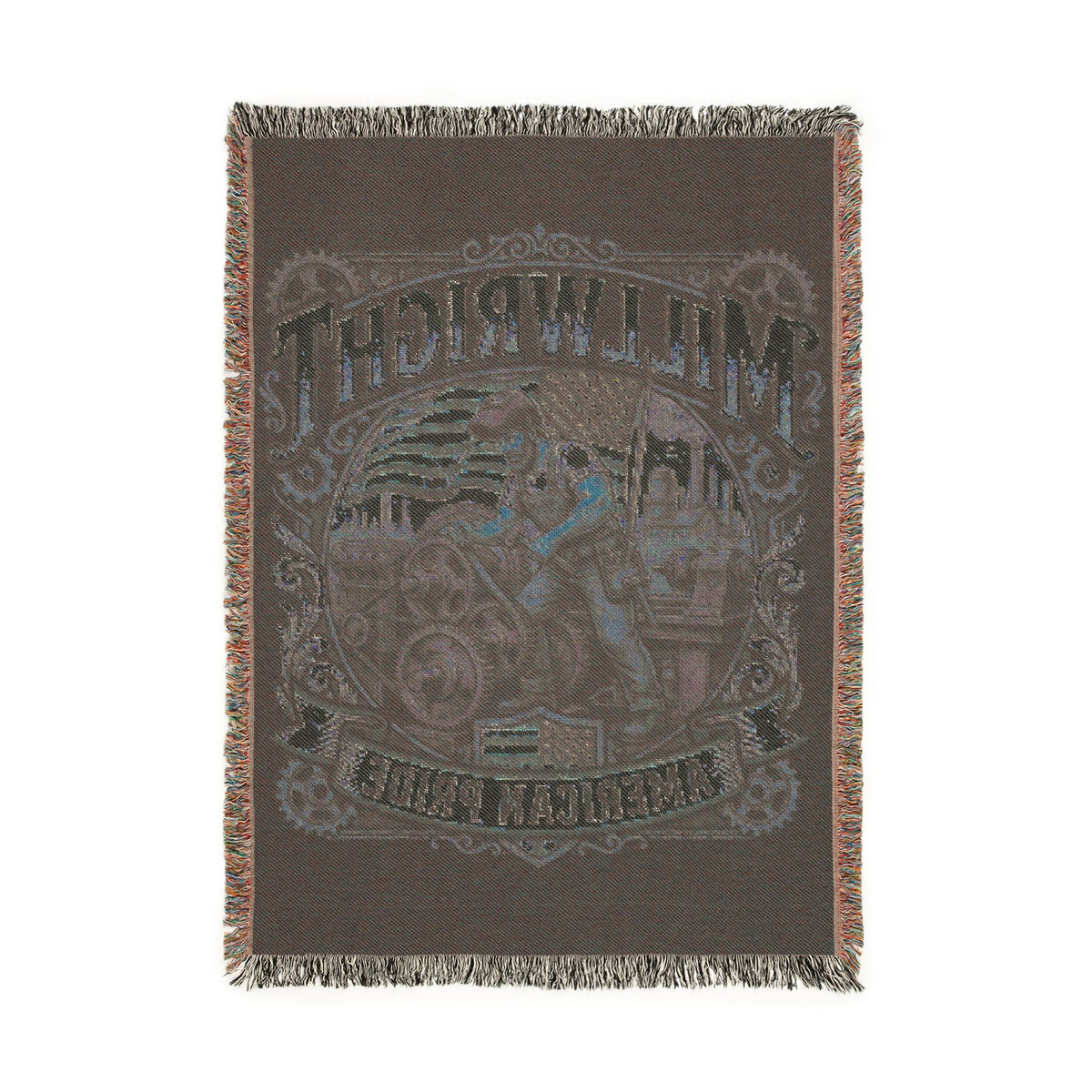 Millwright Woven Blanket — Vintage Emblem American Pride Throw