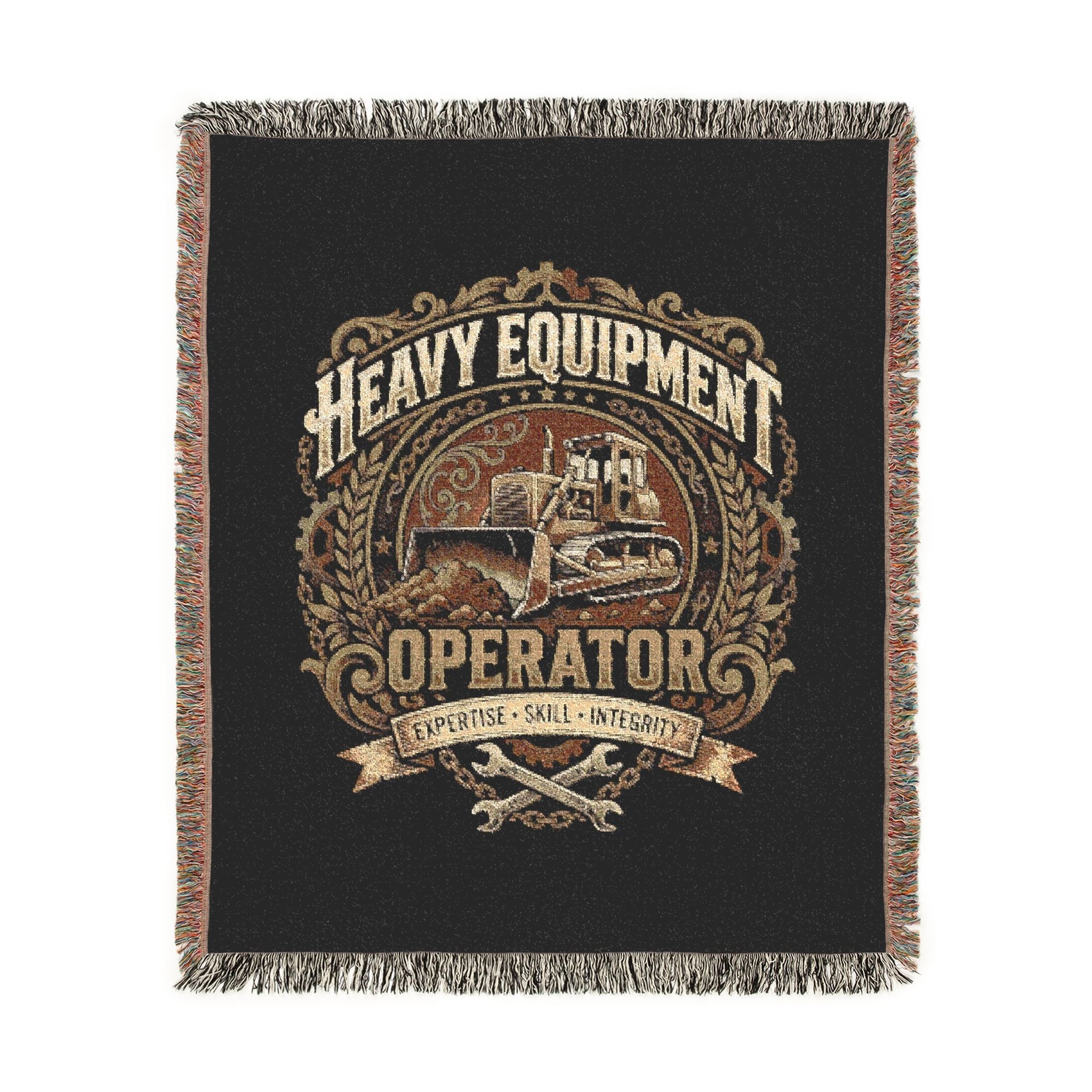 Heavy Equipment Operator Woven Heritage Throw