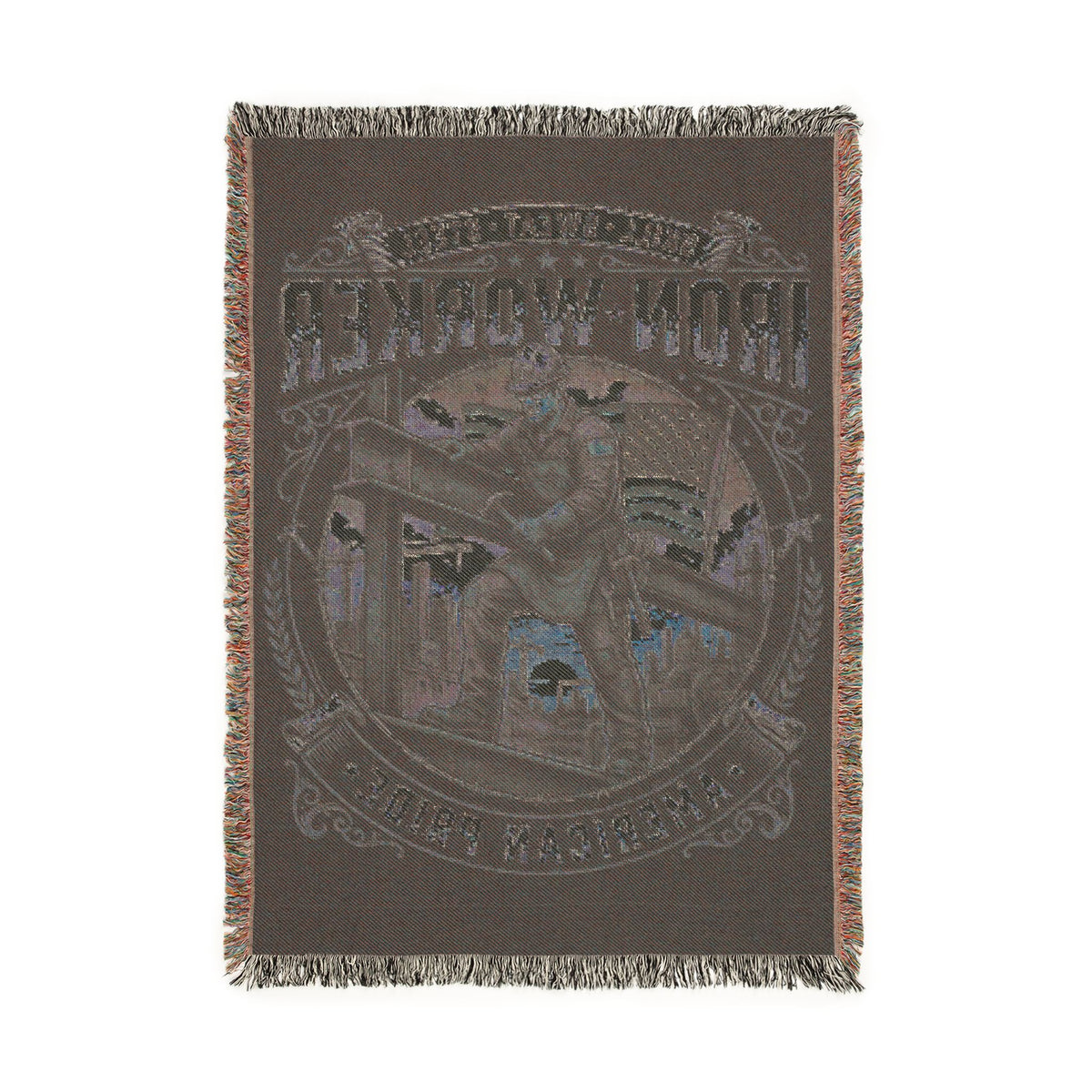 Iron Worker Woven Blanket – American Strong Patriotic Throw