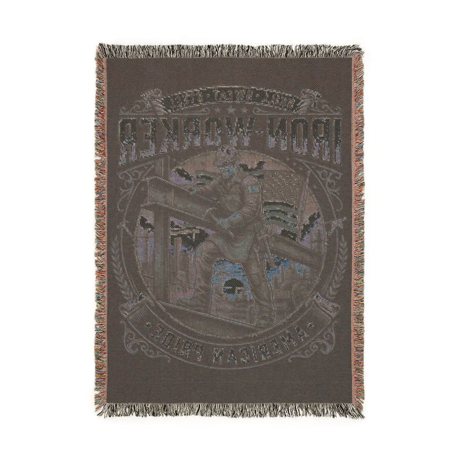 Iron Worker Woven Blanket – American Strong Patriotic Throw