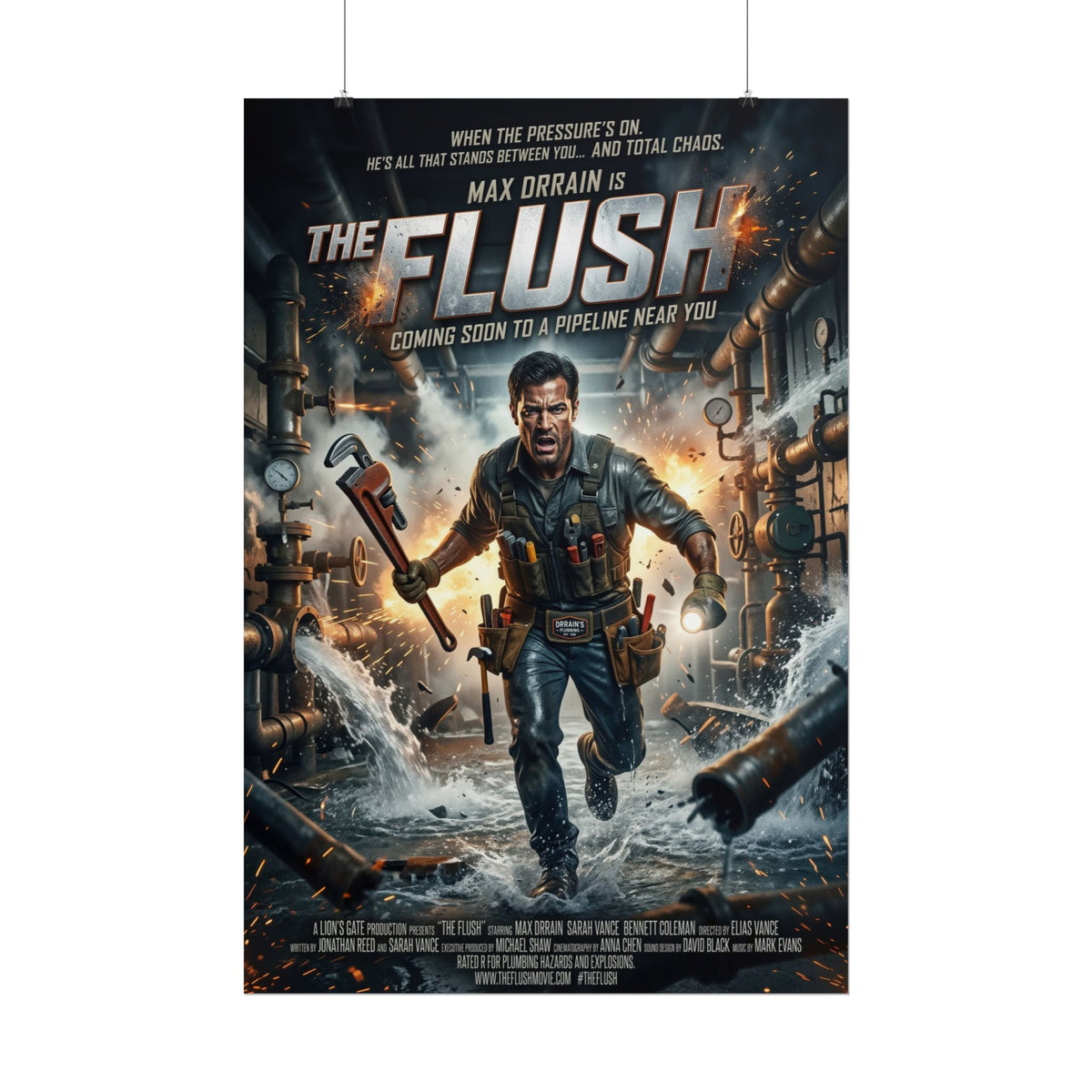 Plumber - The Flush — Plumber Action Movie Rolled Poster - DCA0474