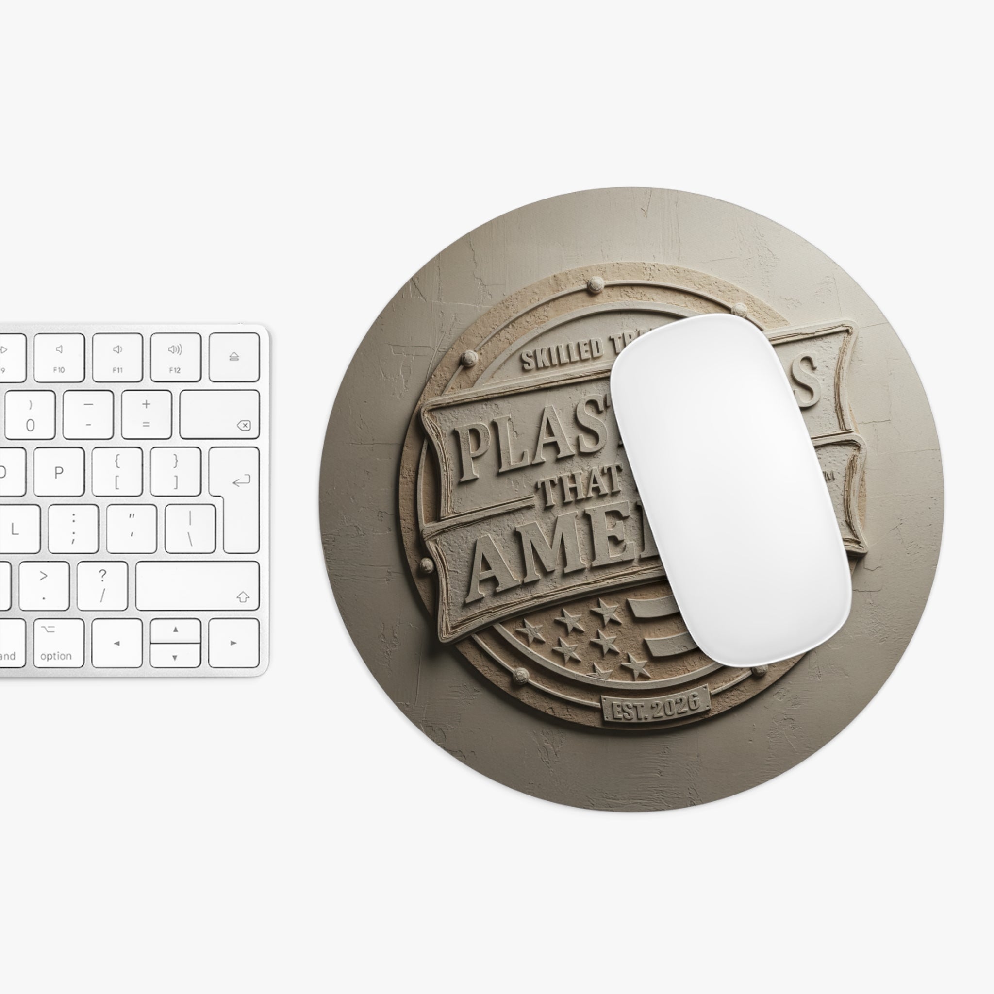 Plasterers That Build America Round Mouse Pad MP1020