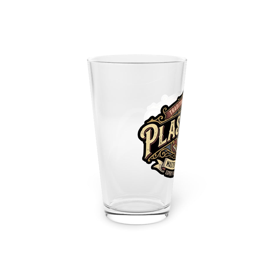 Plasterer Master Craftsman 16oz Pint Glass – Vintage Tradesman Beer Glass - DCA0155