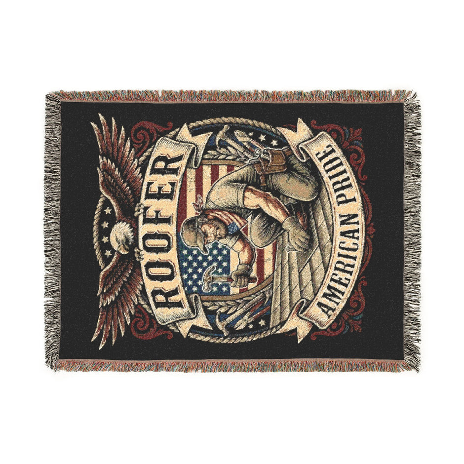 Roofer American Pride Woven Blanket — Tradesman Throw