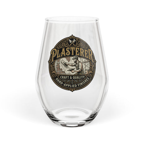 Plasterer Craft Logo Stemless Wine Glass – 11.75oz - DCA0346