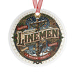 Linemen Christmas Metal Ornament — 'A Holiday Tribute' Vintage Holiday Tribute Ornament - DCA0449