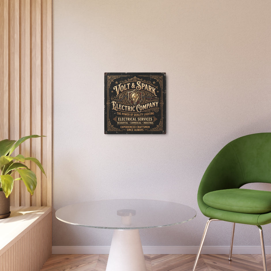 Electrician - Volt & Spark Electric Company Vintage Metal Sign — Retro Electrician Wall Art - DCA0430