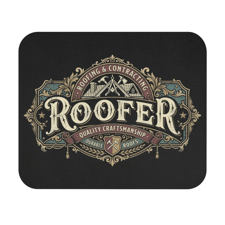Roofer Vintage Emblem Mouse Pad — DCA0313