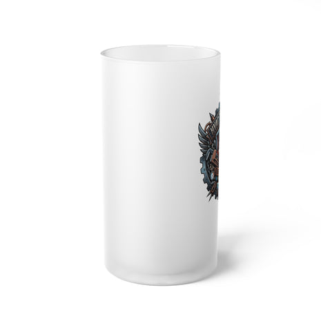 HVAC Technician Frosted Beer Mug — Viking Shield Emblem Stein - DCA0509