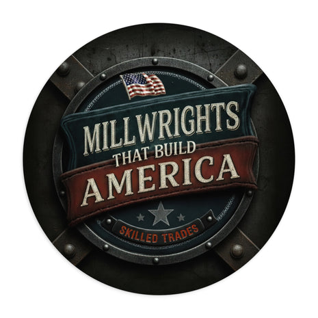 Millwrights That Build America Round Mouse Pad MP1013