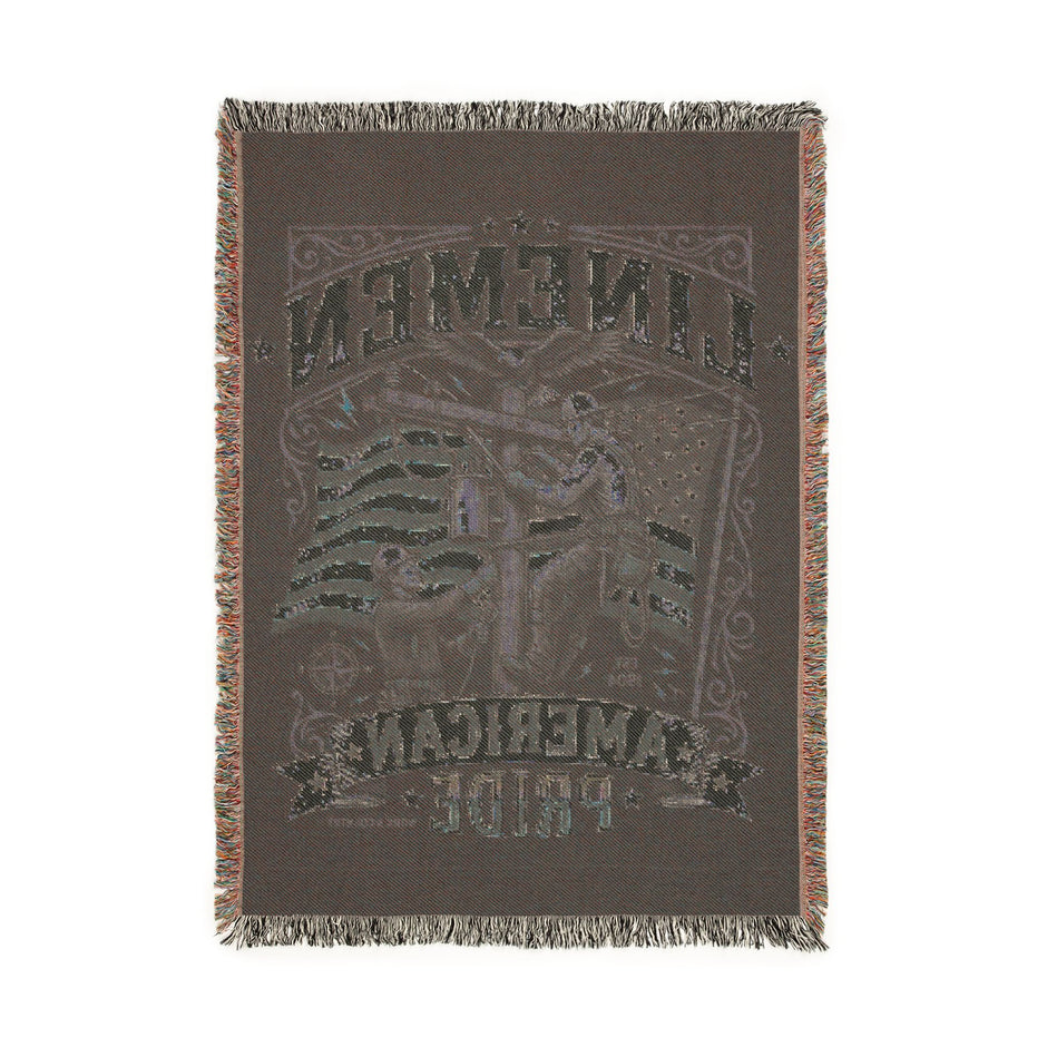 Linemen Woven Blanket — American Pride Patriotic Flag Throw