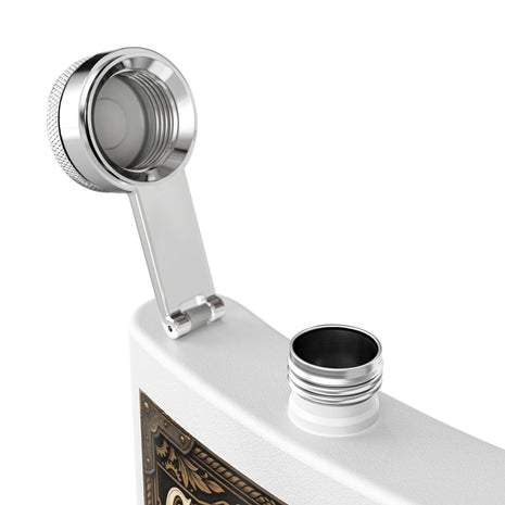 Carpenter Stainless Steel Flask – Traditional Woodworking 6oz Hip Flask Gift - DCA0420