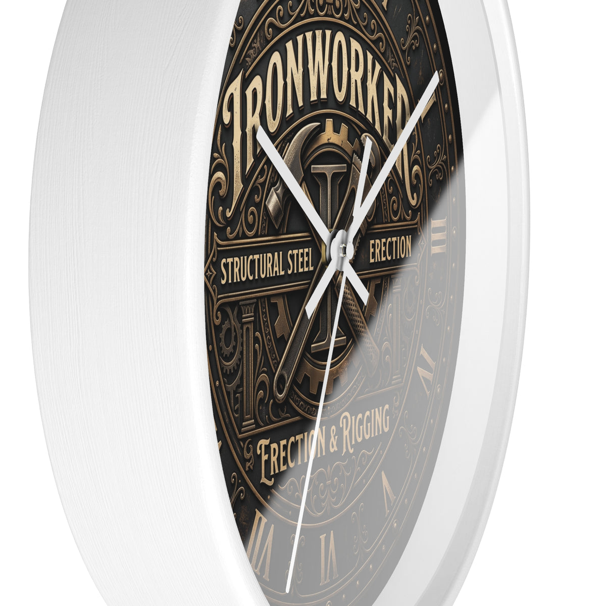 Ironworker Vintage Wall Clock — Structural Steel Erection & Rigging Decor - DCA0388
