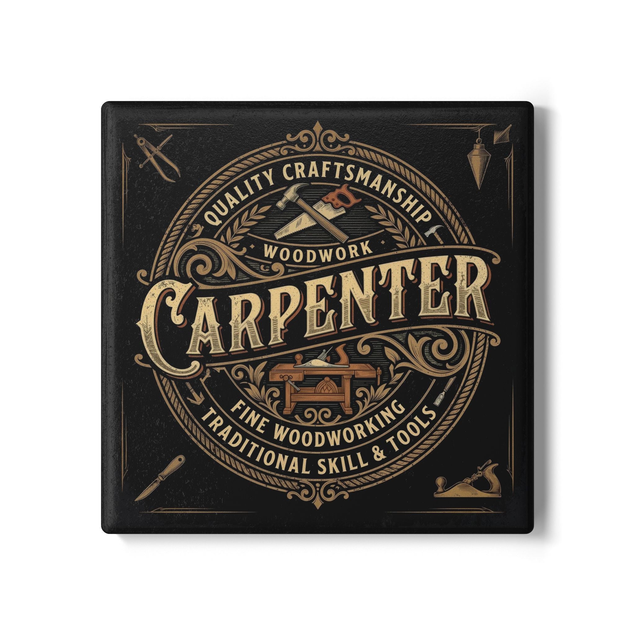 Carpenter Ceramic Coaster — American Heritage - DCA0229