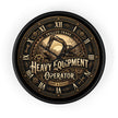 Heavy Equipment Operator Wall Clock — Vintage Excavator Garage & Workshop Decor - DCA0386
