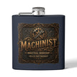 Machinist Flask — 6oz Stainless Steel Industrial Workshop Hip Flask - DCA0426