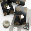 Electrician Gift Wrap Paper – Industrial Logo (Black & Gold)