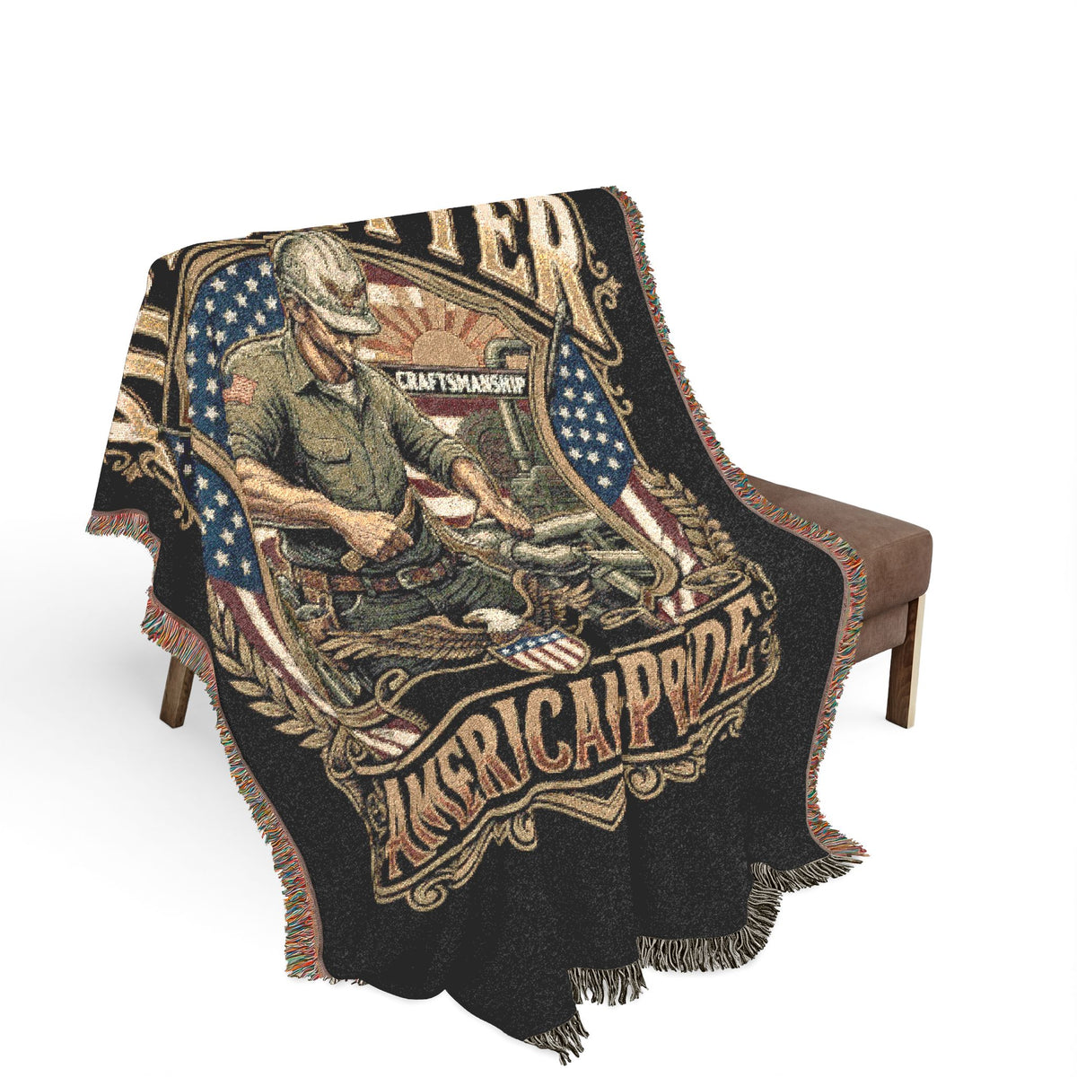 Pipe Fitter Woven Blanket — American Pride Throw