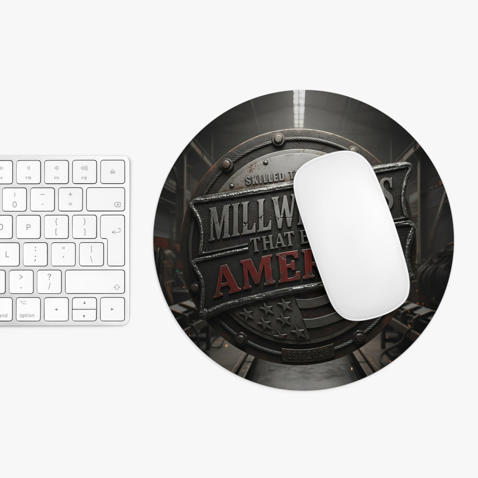 Millwrights That Build America Round Mouse Pad MP1017