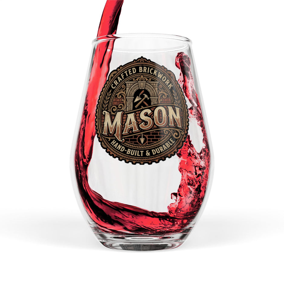 Mason Crafted Brickwork Stemless Wine Glass — 11.75 oz - DCA0341