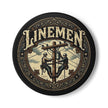 Linemen Ceramic Coaster — Vintage Utility Worker Tribute - DCA0232